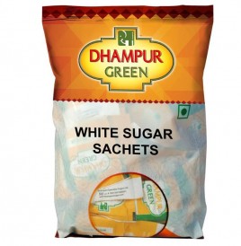 Dhampur Green White Sugar Sachets   Pack  500 grams